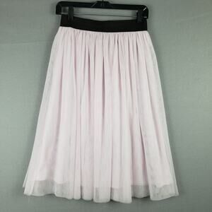 Layered Pleat Midi Skirt Pink Balletcore Whimsy Fairy‎ Romantic Angelcore Size M